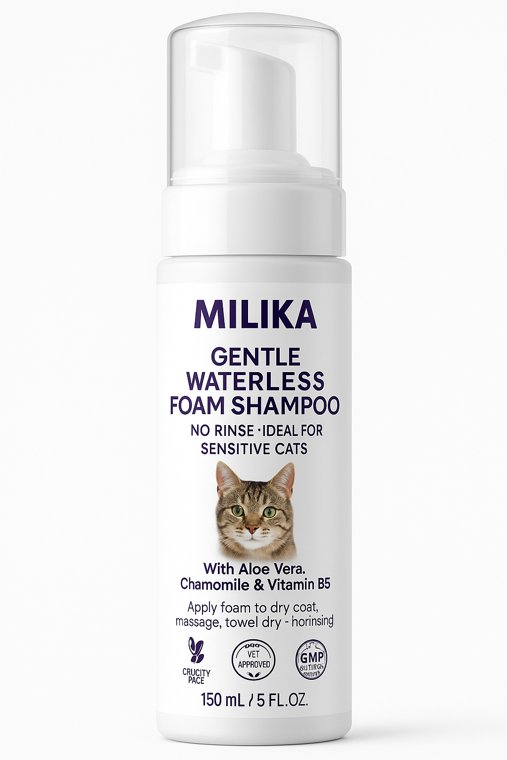milika cat dry shampoo
