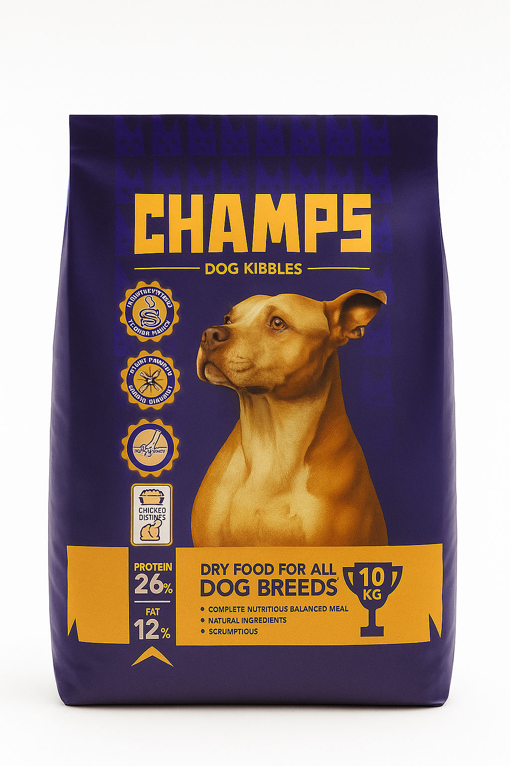 Dog food, dry dog food, premium dog food, CHAMPS Egypt.